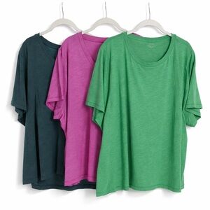 NWT J. Crew 3X Vintage cotton crewneck T-shirt 0535 LOT OF 3